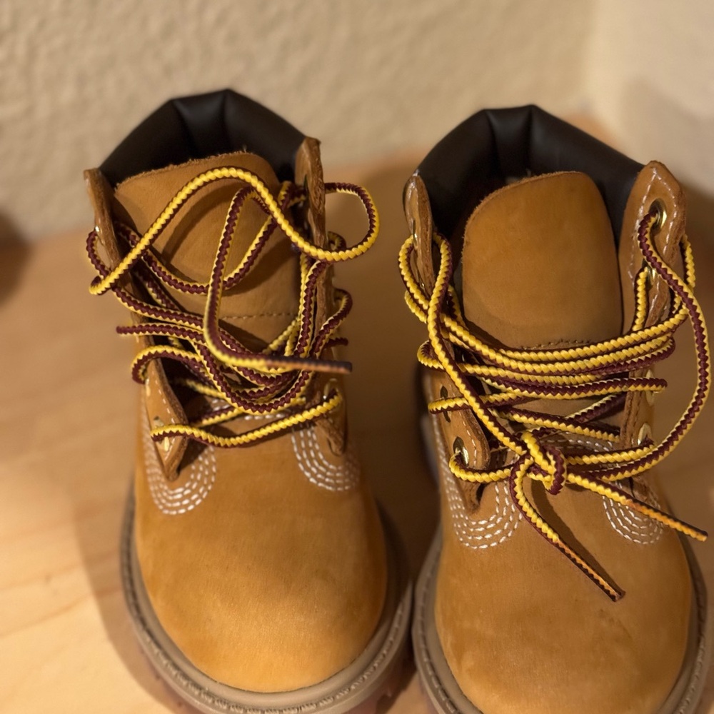 Kids Tan Lace-Up Boots